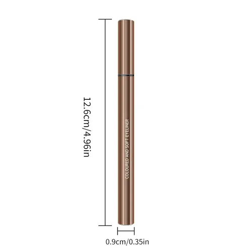 Miniatura 7 de KYDA Delineador de ojos líquido negro, tinte mate natural, punta ultrafina, lápiz delineador de ojos pigmentado duradero, fórmula suave y sedosa