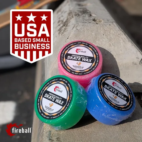 Miniatura 2 de Fireball SuperSlip Pro - Cera para patineta para rieles, hecha en Estados Unidos, cera para patinetas agresivas en línea y monopatines, fórmula
