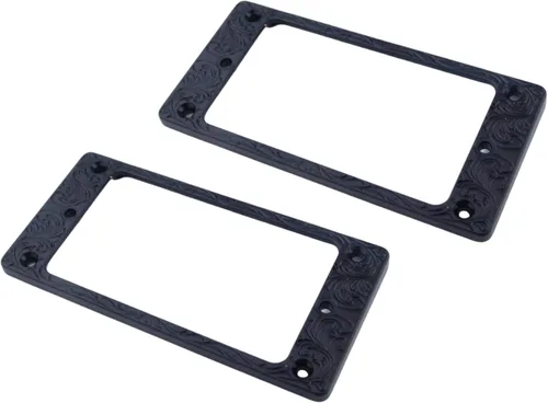 Miniatura 8 de Guyker Cubierta Humbucker plana de metal, juego de anillos de montaje para pastilla, pieza de repuesto de marco de pastillas para cuello de puente