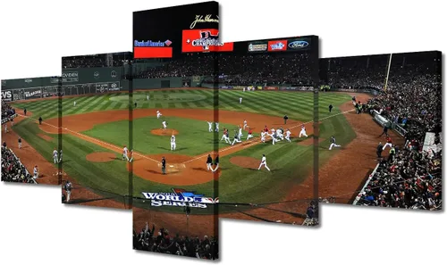 Miniatura 60 de Arte para pared, lienzo para estadio deportivo, arte para pared, diseño de campo de Wrigley en Chicago, pinturas de Chicago, impresiones sobre