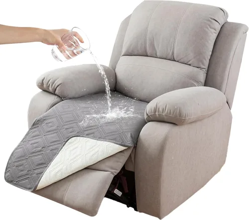 Miniatura 55 de Genina Juego de 2 Fundas de Reposabrazos para Sofá 100% Impermeables, Fundas para Reposabrazos de Sofá, Sillón, Protectores Antideslizantes