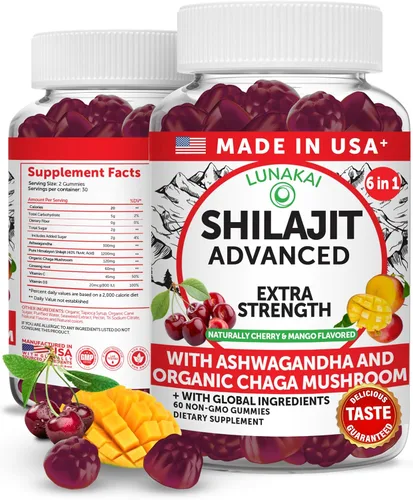 Miniatura 11 de Lunakai Cápsulas puras de Shilajit fabricadas en Estados Unidos con Ashwagandha, Rhodiola y Cordyceps - Extracto de Shilajit extra fuerte