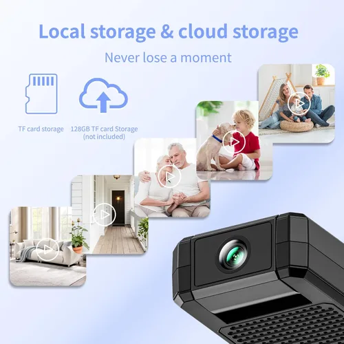Miniatura 9 de Minicámara 2026 Actualización de seguridad inalámbrica Cámara pequeña WiFi 1080P Micro Magnetic Niñera Cam con detección de movimiento, gran angular