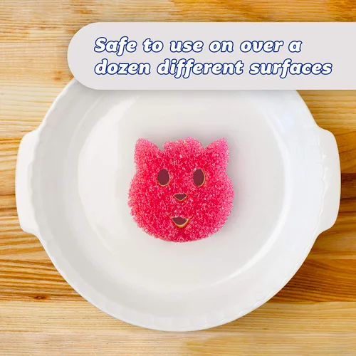 Miniatura 7 de Scrub Daddy Scrub Mommy Special Edition Pets Cat - Esponja multiusos para platos sin arañazos, sin BPA y fabricada con espuma de polímero, esponja