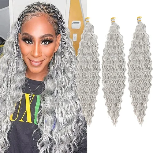 Miniatura 11 de 3 trenzas de ganchillo Passion Twist, cabello sintético preseparado para trenzar de 14 pulgadas, 3 paquetes de cabello trenzado pretrenzado