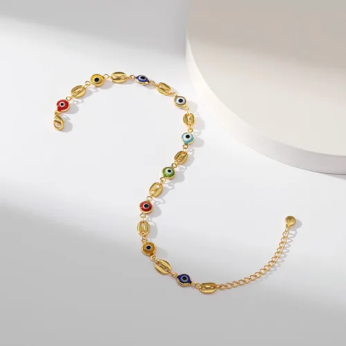 Miniatura 23 de Tobillera para mujer, chapada en oro de 18 quilates, tobillera con dije de oro, impermeable, para verano, playa, cadena de pie, joyería para regalos