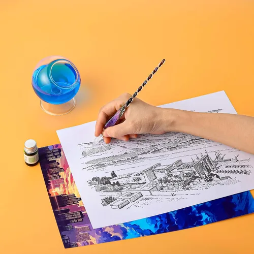 Miniatura 4 de molshine Bolígrafo de cristal hecho a mano para caligrafía de cristal, bolígrafo sumergido para artistas, mujeres, hombres y adolescentes, regalos
