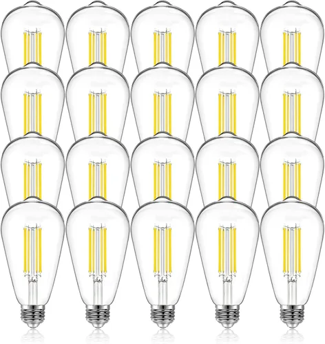Miniatura 16 de DAYBETTER Paquete de 6 bombillas LED Edison vintage, bombilla LED regulable E26, equivalente a 60 vatios, bombillas de luz LED de filamento antiguo