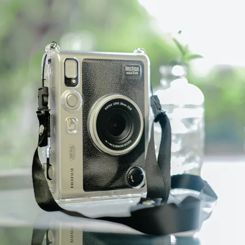 Miniatura 9 de Rieibi Funda protectora transparente para cámara instantánea Fujifilm Instax Mini Evo, funda rígida con correa para el hombro