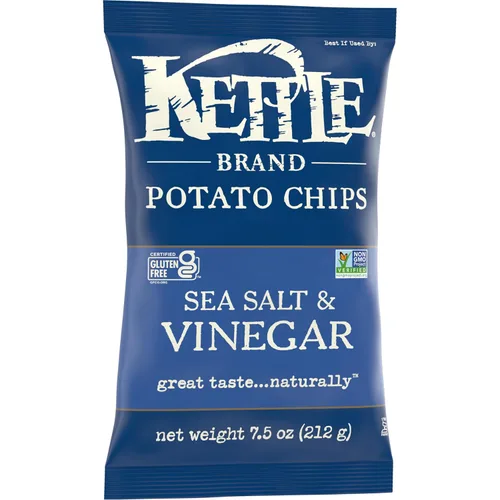 Miniatura 8 de Papas fritas Kettle Brand con sal marina y vinagre, sin gluten y sin transgénicos, bolsa de 7.5 oz