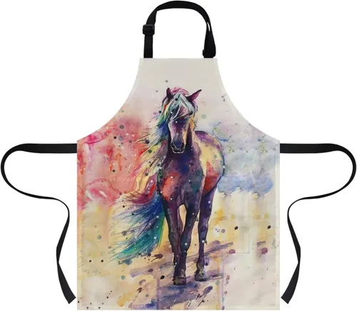 Miniatura 40 de doginthehole Delantal para niños con bolsillo para niños y niñas, delantales de chef ajustables con 2 bolsillos para cocinar, pintar