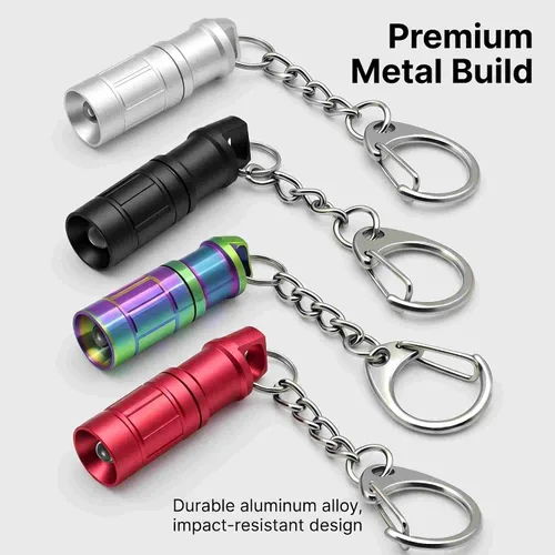Miniatura 9 de e1 Llavero Linterna Más Pequeña Micro Mini Pequeño Llavero Luz Duradera Luz de Seguridad para Llevar Todos los Días Emergencias al Aire Libre Pasear
