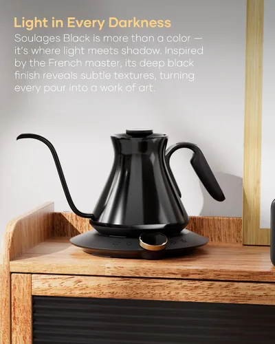 Miniatura 9 de Cocinare FLOW M6 Pro Hervidor Eléctrico de Cuello de Cisne, Control de Temperatura ±0.5℉ para Verter Café y Té, Interior de Acero Inoxidable