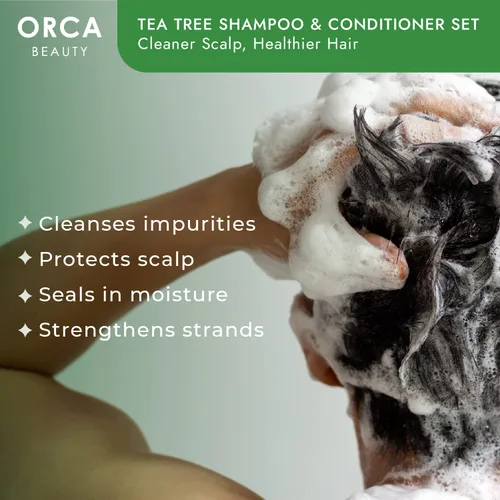 Miniatura 2 de Acondicionador de árbol de té, 16 onzas, acondicionador natural hidratante y vigorizante para hombres y mujeres con cabello graso y cuero cabelludo