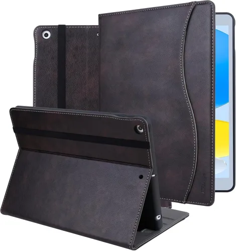 Miniatura 10 de HFcoupe Funda 10.2 para iPad 2021 de 9ª generación, iPad 2020 de 8ª generación y iPad de 7ª generación 2019, funda protectora de cuero con múltiples
