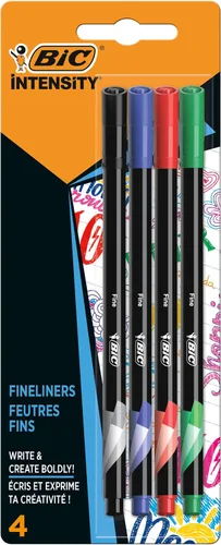 Miniatura 7 de BIC Intensity - Rotulador de punta fina (0.016 in, 12 unidades), color azul Negro