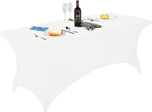 Miniatura 56 de FORLIFE - Funda de mesa de elastano, mantel ajustado de 4 pies para mesas rectangulares, funda elástica para patio, universal para bodas, banquetes