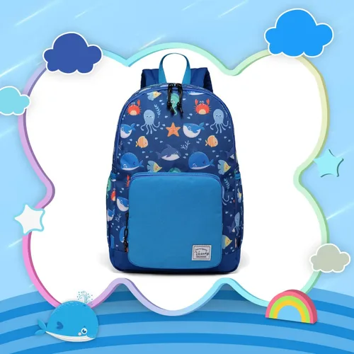 Miniatura 7 de VASCHY - Mochila preescolar para niños y niñas, liviana, resistente al agua, con correa en el pecho