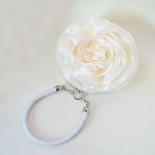 Miniatura 5 de Mily Bolso de noche de satén para mujer con forma de flor
