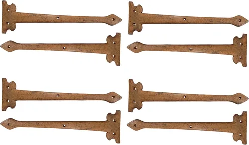 Miniatura 16 de Adonai Hardware Agee - Correa de aluminio resistente de 7 pulgadas con bisagra frontal falsa o falsa o falsa (paquete de 4, latón antiguo)