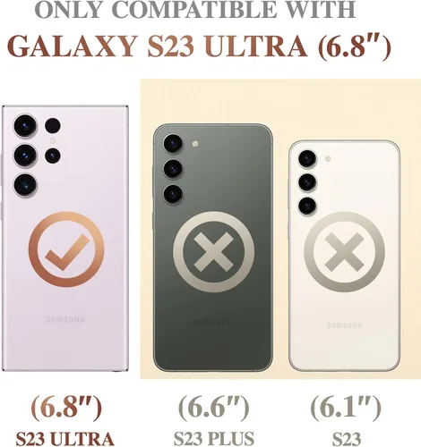 Miniatura 2 de GVIEWIN Funda para Samsung Galaxy S23 Ultra con cubierta deslizante para cámara, [protección contra caídas de grado militar] diseño delgado