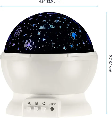 Miniatura 8 de Globe Electric Proyector LED 13766 integrado que cambia de color con luz nocturna, 4 patrones de proyección intercambiables, difusor de cúpula