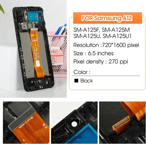 Miniatura 2 de Pantalla para Samsung Galaxy A12 Reemplazo de pantalla para Samsung A125 Pantalla LCD SM-A125F, SM-A125M, SM-A125U Pantalla táctil Digitalizador