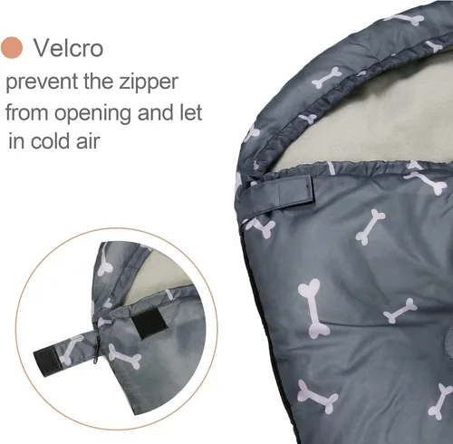 Miniatura 3 de Saco de Dormir para Perro Impermeable Cálido Empacable Colchoneta de Cama para Perro con Bolsa de Almacenamiento para Interiores y Exteriores