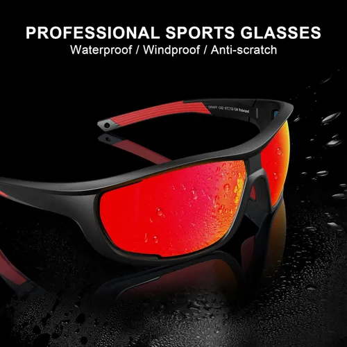 Miniatura 3 de CARFIA Lentes de sol deportivos polarizados para hombres y mujeres, lentes únicos laterales de ventilación para béisbol, correr, ciclismo 2. Marco