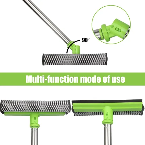 Miniatura 4 de LumiMokki Kit de trapeador de lavado de automóvil de 62 pulgadas, trapeador de limpieza de automóvil con mango largo de acero inoxidable para Verde