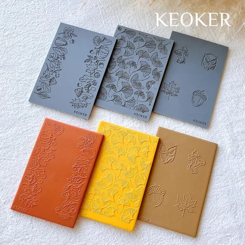Miniatura 5 de Keoker Hojas de textura de arcilla polimérica, alfombrilla de textura de arcilla para hacer aretes de joyería, herramientas de aretes de arcilla