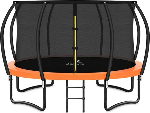 Miniatura 10 de JELENS Trampolín de 8 pies, 10 pies, 12 pies, 14 pies, 15 pies, 16 pies, trampolines recreativos con red de cierre, trampolines antioxidantes