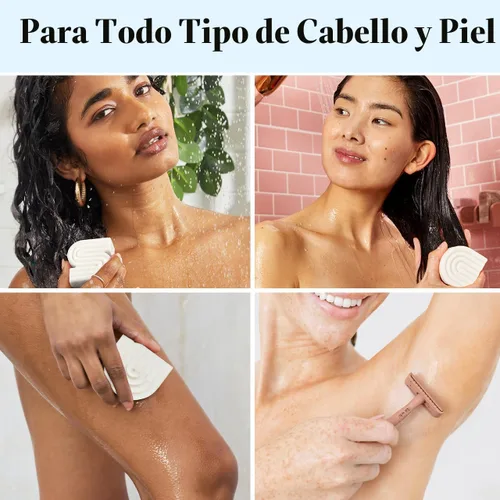 Miniatura 6 de Kitsch Barra de champú y gel de baño ultra sensible 2 en 1 + barra acondicionadora y jabón de afeitado – Jabón en barra sin fragancia para piel