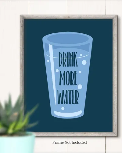 Miniatura 2 de Govivo Decoración de pared de cocina, arte de pared motivacional de agua, afirmaciones positivas, decoración de oficina, citas positivas, regalos