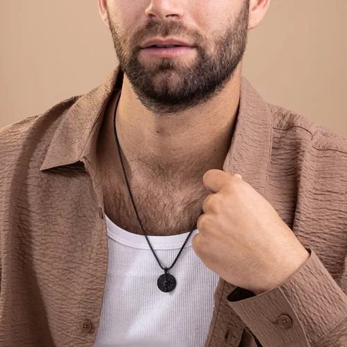 Miniatura 8 de Galis Collar para hombre, collar de cadena de plata de acero inoxidable de alta calidad para hombres, no se deslustra, cadenas para hombres