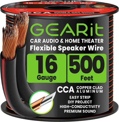 Miniatura 17 de Cable de altavoz Calibre 16, GearIT Pro Series Cable de altavoz 16/2 AWG (100 pies / 30.48 metros) Ideal para altavoces de cine en casa y altavoces