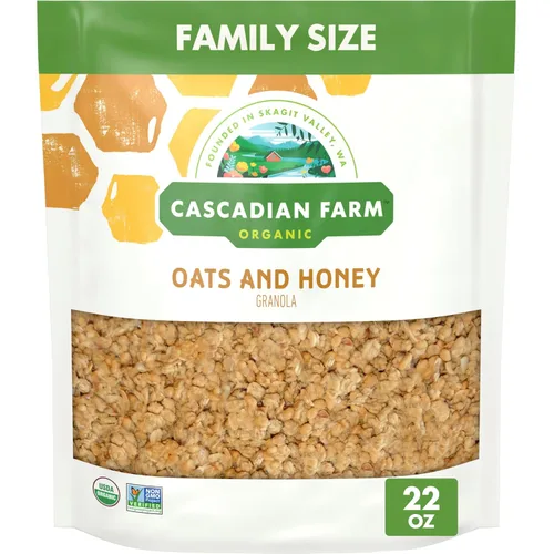 Miniatura 15 de Cascadian Farm Granola orgánica, cereal de almendras de chocolate oscuro, bolsa resellable, 11 onzas