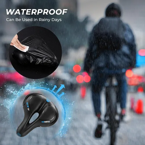 Miniatura 5 de YOUNGDO Asiento de bicicleta, cómodo y ancho para bicicleta de carretera, asiento de bicicleta de montaña transpirable, adecuado para bicicleta