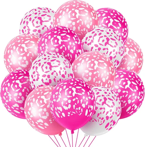 Miniatura 12 de Gejoy 36 globos dorados con estampado de guepardo de 12 pulgadas, globos con estampado de leopardo, safari, selva, animales, decoraciones de látex