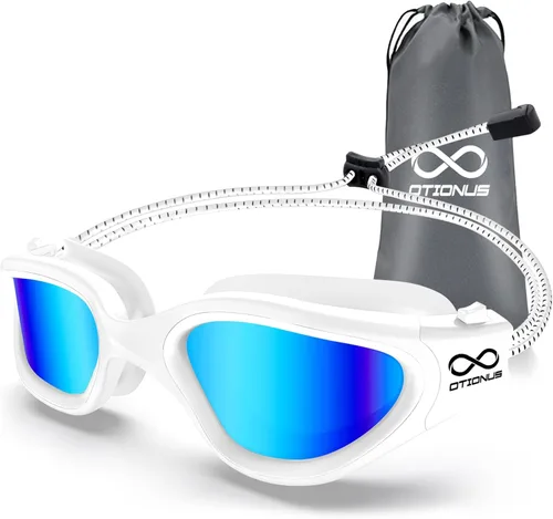 Miniatura 16 de Swim Goggles, Polarized Adult Swimming Goggles Bungee Strap No Hair Pulling Anti-fog Pool Goggles for Men Women