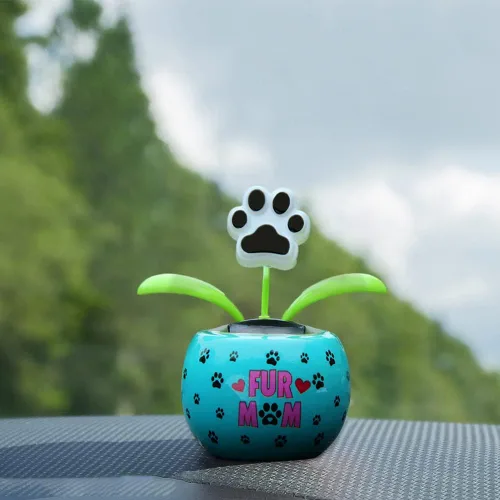 Miniatura 5 de Juguete solar de flores bailarinas para automóvil, lindo agitador de rosa, maceta de mariposa, tablero de instrumentos oscilante, juguete para Rosa