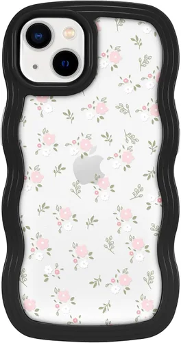 Miniatura 30 de ZCDAYE Funda compatible con iPhone 11, diseño floral estético, bonita funda rizada y ondulada para mujeres y niñas, funda de TPU suave a prueba