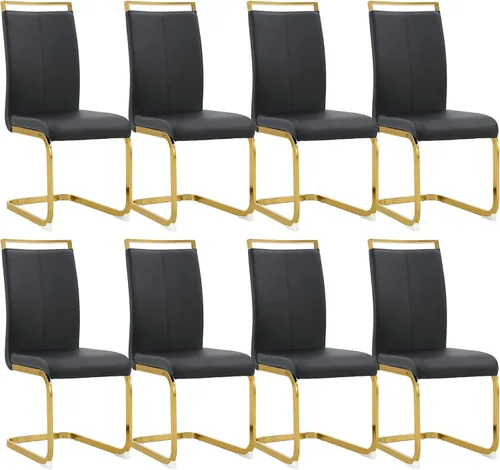 Miniatura 58 de Baysitone Juego de 6 sillas de comedor modernas, sillas laterales de comedor, sillas de cocina con asiento acolchado de piel sintética y respaldo