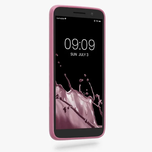 Miniatura 2 de kwmobile Funda compatible con Alcatel 1 (5.0") - Funda protectora de silicona TPU suave y delgada - Rosa oscuro