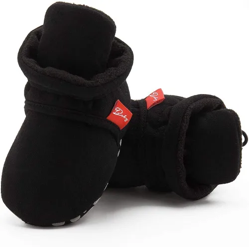 Miniatura 3 de Bellocasa Botines de vellón acogedores para bebés y niñas, antideslizantes y suaves, para el primer caminante, para recién nacidos, cuna