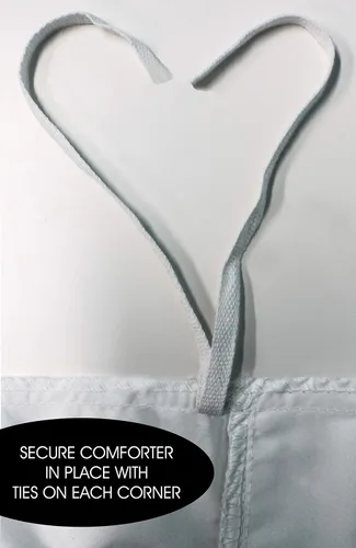 Miniatura 4 de Elegant Comfort Juego de funda de edredón de microfibra ultrasuave con cierre de botón plisado, 3 piezas, resistente a las arrugas, decoración