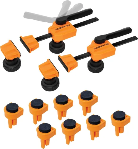 Miniatura 12 de POWERTEC 12 piezas de banco perros para agujero de perro de 3/4" con inserción de EVA, herramienta de carpintería para banco de trabajo, mesa MFT
