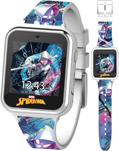 Miniatura 11 de Marvel Spider-Man - Reloj inteligente para niños, reloj interactivo con pantalla táctil con 10 caras de reloj personalizables, cámara integrada