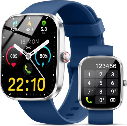 Smart Watch(Answer/Make Calls), 1.91" Smartwatches for Men Women, Fitness Tracker with 110+ Sport Modes, IP68 Waterproof, Heart Rate/Sleep/Spo2