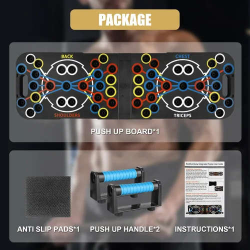 Miniatura 8 de Tabla de flexión plegable ajustable 56 en 1 para ejercicio, entrenamiento de fitness para entrenamiento de fuerza muscular máxima para hombres